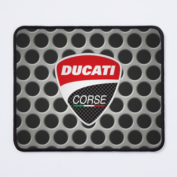 Item preview, Ducati Corse logo on gray carbon fibre background designed and sold by fullstackphotos.