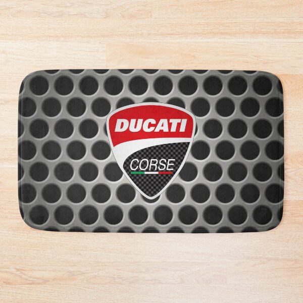 Item preview, Ducati Corse logo on gray carbon fibre background designed and sold by fullstackphotos.