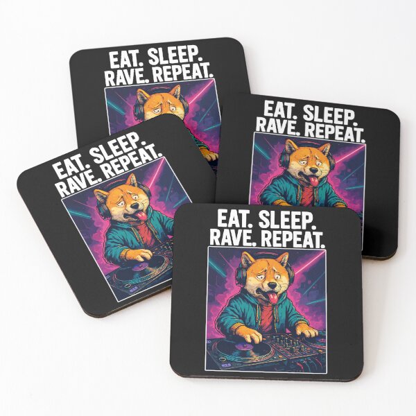 Item preview, Shiba Inu DJ: Eat Sleep Rave Repeat Streetwear designed and sold by Pineapple-Tree.