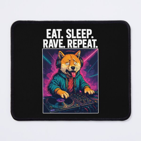 Item preview, Shiba Inu DJ: Eat Sleep Rave Repeat Streetwear designed and sold by Pineapple-Tree.