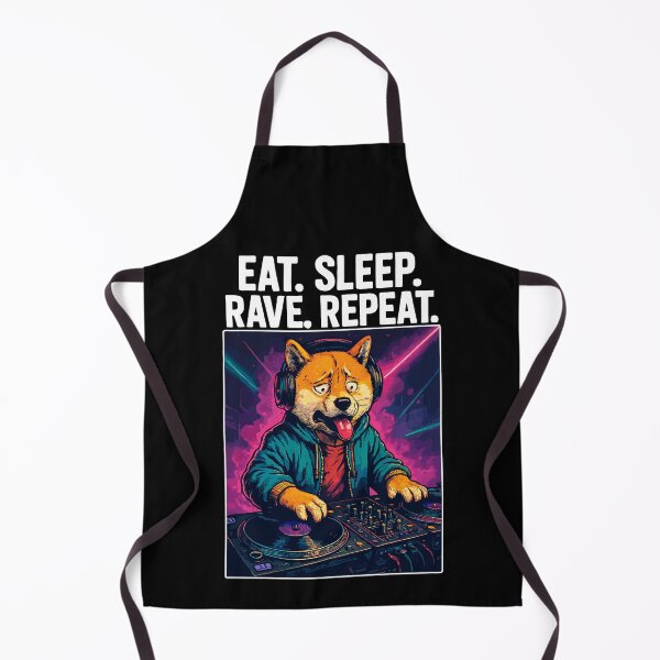 Item preview, Shiba Inu DJ: Eat Sleep Rave Repeat Streetwear designed and sold by Pineapple-Tree.