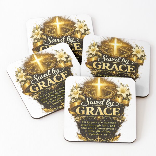 Item preview, Saved by the grace Christian quote design  designed and sold by Jesusloverbrand.