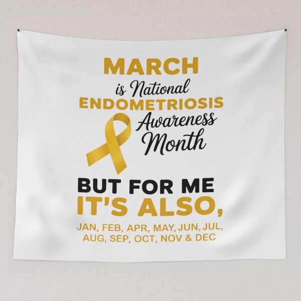 Item preview, Endometriosis Awareness March is National Endometriosis Awareness Month Yellow Ribbon designed and sold by TrinaEspinoza.