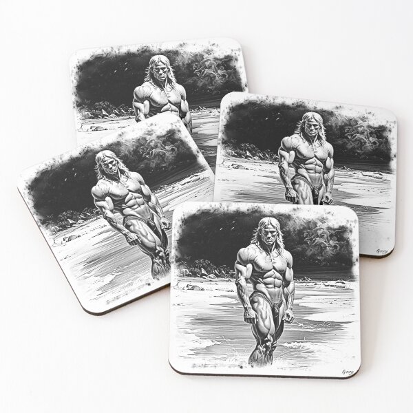 Item preview, Jungle Muscle Man In A River   Gary Dean Designs  Digital Drawing designed and sold by GaryDeanDesigns.