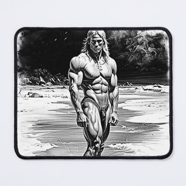 Item preview, Jungle Muscle Man In A River Gary Dean Designs Digital Drawing designed and sold by GaryDeanDesigns.
