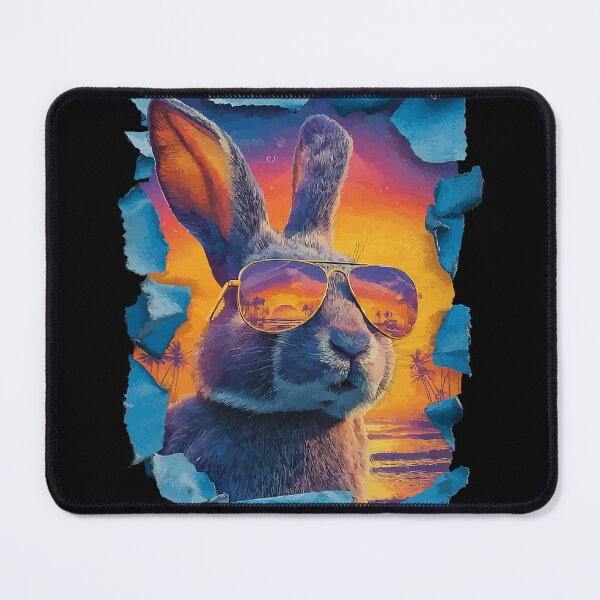 Item preview, Rabbit with Sunglasses Sunset Beach Tropical Animal Summer designed and sold by Littermin.