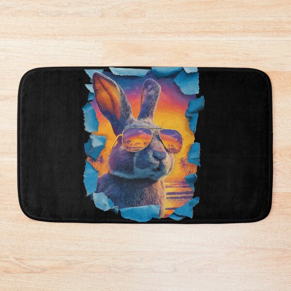 Item preview, Rabbit with Sunglasses Sunset Beach Tropical Animal Summer designed and sold by Littermin.