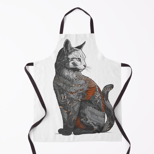 Item preview, The Ashen Warden Cat Tattoo designed and sold by runcatrun.