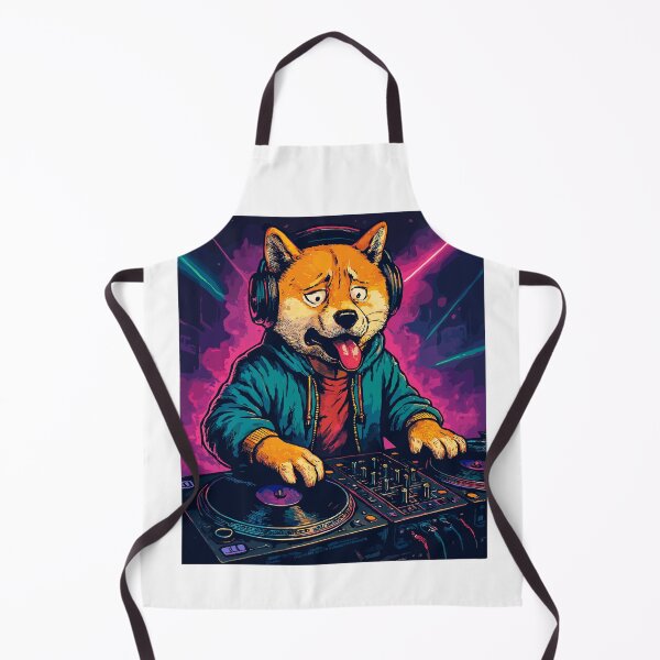 Item preview, Shiba Inu DJ at the turntable: Techno Club Design designed and sold by Pineapple-Tree.