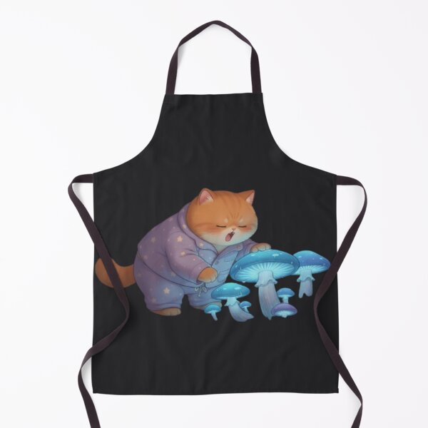 Item preview, Chubby Cat Yawning Magic Mushrooms designed and sold by Moody Vibes Studio.