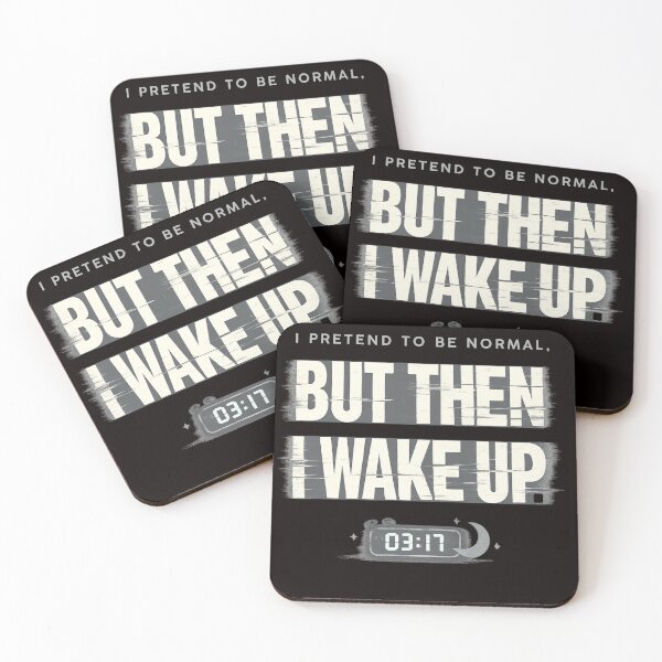 Item preview, I Pretend To Be Normal – Glitch Wake Up Quote designed and sold by FrameFlow.