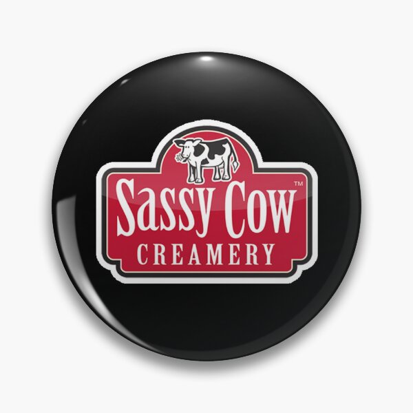 Item preview, Sassy Cow Creamery Red Holstein Cow Dairy Logo designed and sold by Jerbilsmouse.