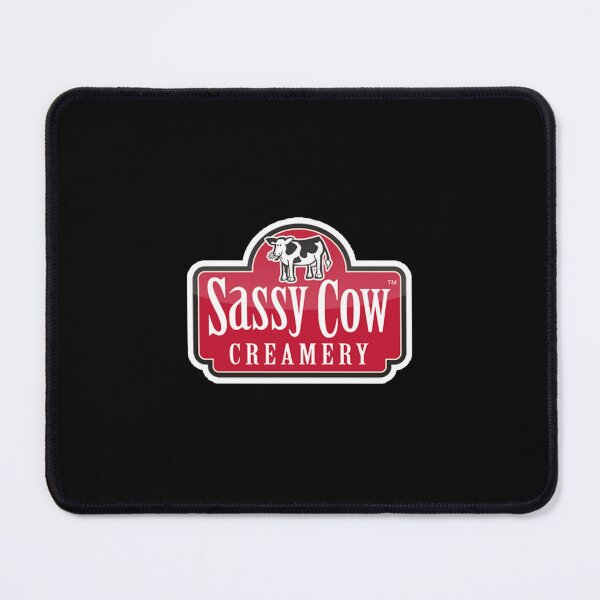 Item preview, Sassy Cow Creamery Red Holstein Cow Dairy Logo designed and sold by Jerbilsmouse.
