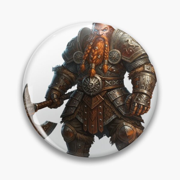 Item preview, Ironbeard Dwarf Warrior Sticker designed and sold by blossomfun.