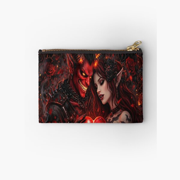 Item preview, Infernal Rosebound Hearts – Dark Fantasy Demon & Gothic Elf Love Art designed and sold by TheInkRaven.
