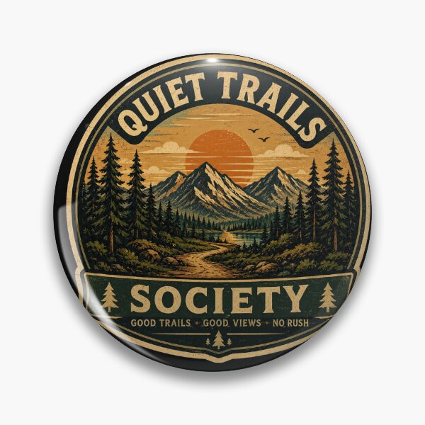 Item preview, Quiet Trails Society – Retro Hiking Nature Introvert Design designed and sold by MotylekAnia.