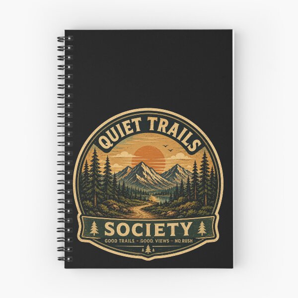 Item preview, Quiet Trails Society – Retro Hiking Nature Introvert Design designed and sold by MotylekAnia.