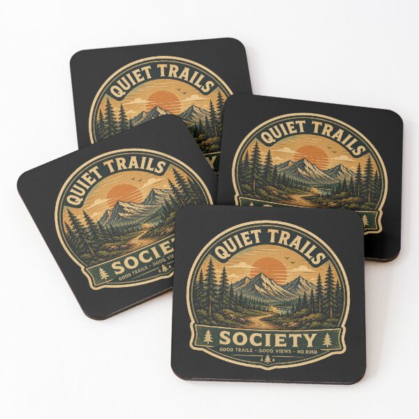 Item preview, Quiet Trails Society – Retro Hiking Nature Introvert Design designed and sold by MotylekAnia.