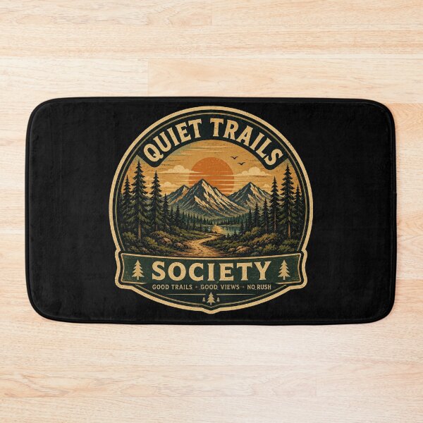 Item preview, Quiet Trails Society – Retro Hiking Nature Introvert Design designed and sold by MotylekAnia.