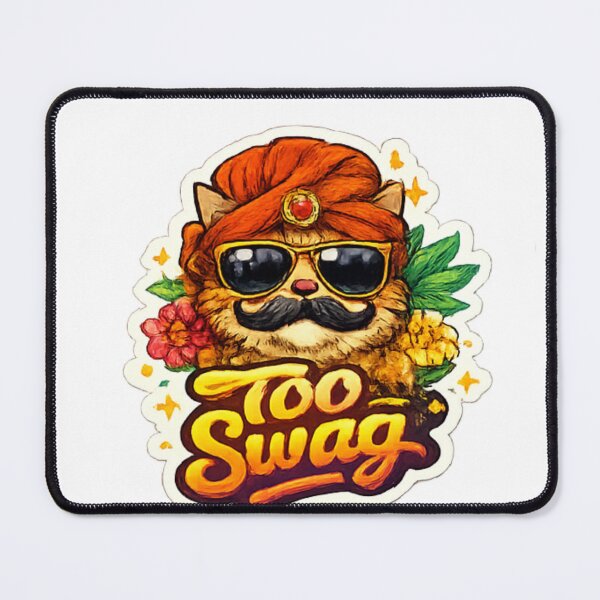 Item preview, Too Swag Indian Cat Sticker | Funny Desi Cool Cat Aesthetic designed and sold by Jyotisima8929.