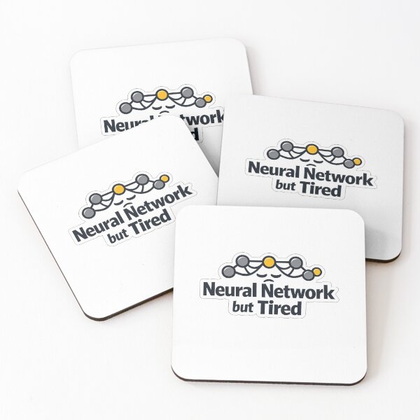 Item preview, Neural Network but Tired – AI Meme Sticker designed and sold by BrightMindPrint.