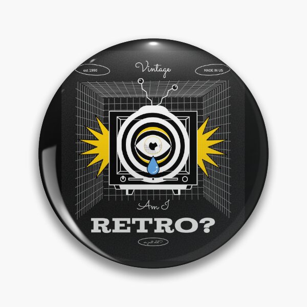 Item preview, Am I Retro Or Just Old Vintage TV Hypnotic Eye Funny Nostalgia Art designed and sold by DERA RAY.