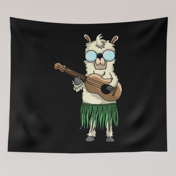 Item preview, Cute Llama Hawaii Ukulele Funny Hawaiian Guitar Player Gift designed and sold by Littermin.