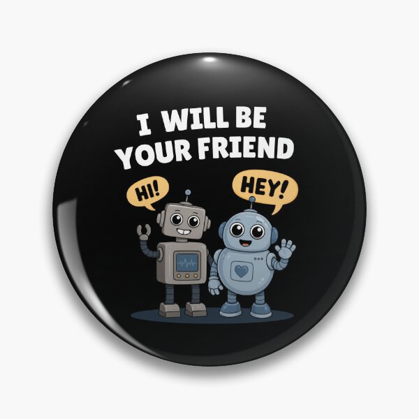 Item preview, AI Robot Friends Anti-Ai Humor  designed and sold by SchlossInspire.