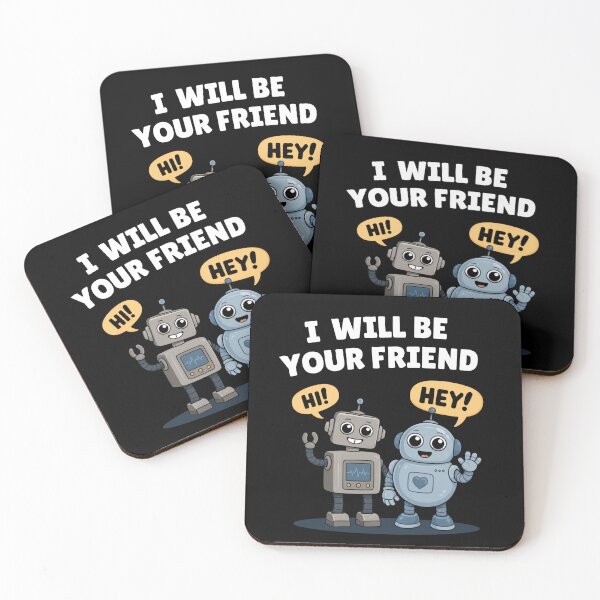 Item preview, AI Robot Friends Anti-Ai Humor  designed and sold by SchlossInspire.