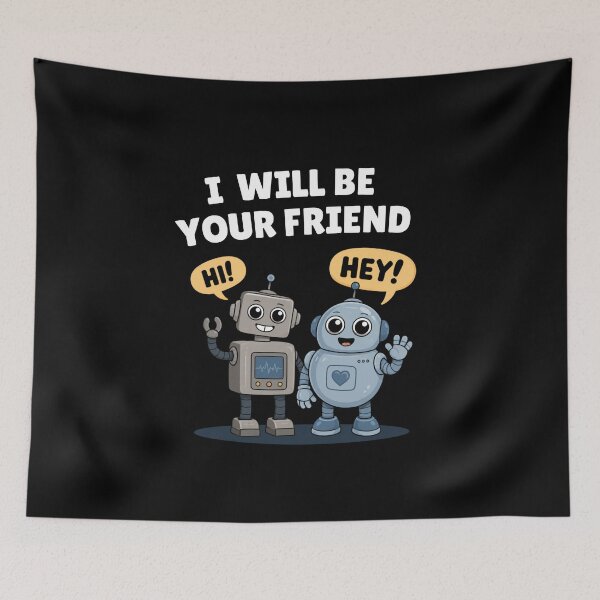 Item preview, AI Robot Friends Anti-Ai Humor  designed and sold by SchlossInspire.