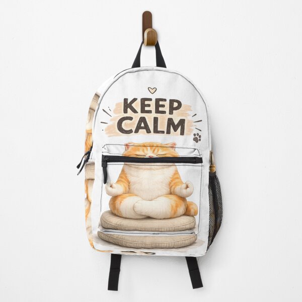 Item preview, Keep Calm Orange Cat Meditation designed and sold by PlengPoomofArts.