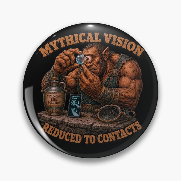 Item preview, Funny Cyclops Contact Lens Mythical Vision Retro Graphic designed and sold by Mythic Ink Studio.