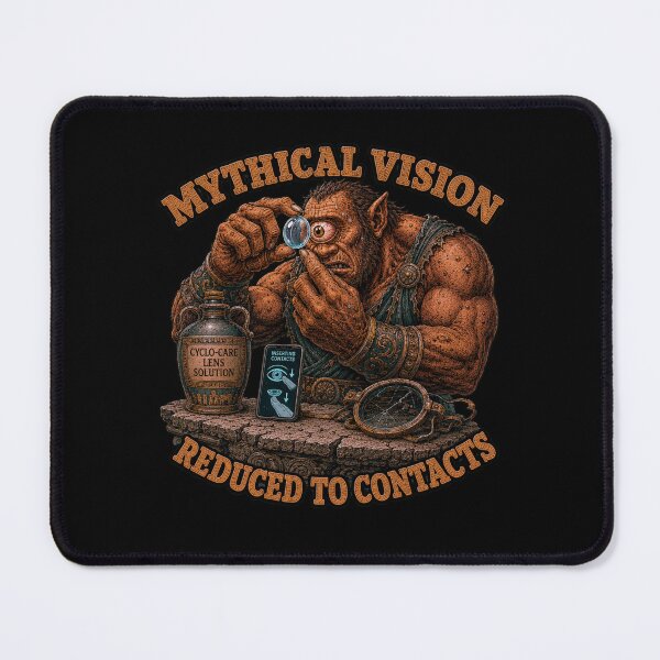 Item preview, Funny Cyclops Contact Lens Mythical Vision Retro Graphic designed and sold by Mythic Ink Studio.