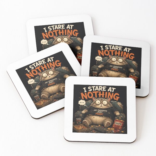 Item preview, I Stare At Nothing Cat Meme designed and sold by ChaosCritterz.