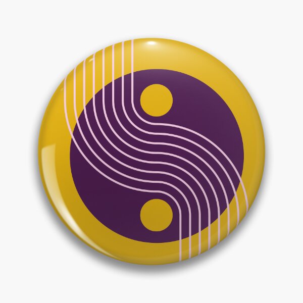 Item preview, Mid Century Abstract Yin Yang Geometric Wave in Sunset Boulevard 70s Retro Funk designed and sold by nineFlorals.