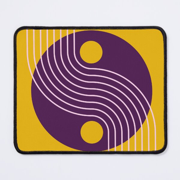 Item preview, Mid Century Abstract Yin Yang Geometric Wave in Sunset Boulevard 70s Retro Funk designed and sold by nineFlorals.