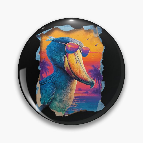 Item preview, Shoebill with Sunglasses Sunset Beach Tropical Animal Summer designed and sold by Littermin.