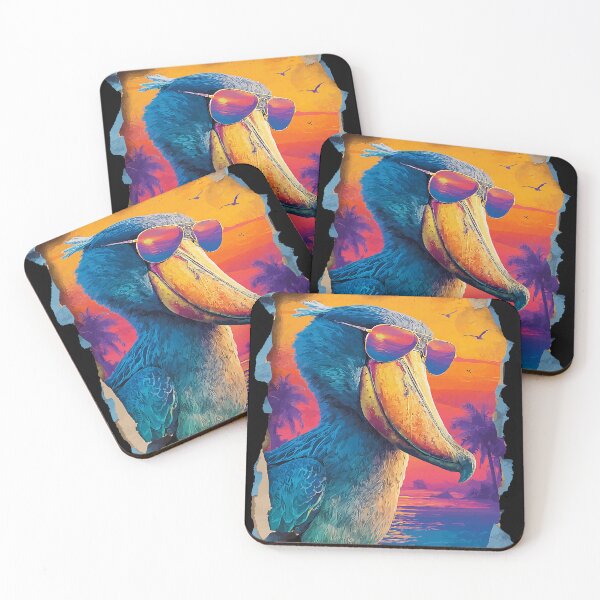 Item preview, Shoebill with Sunglasses Sunset Beach Tropical Animal Summer designed and sold by Littermin.