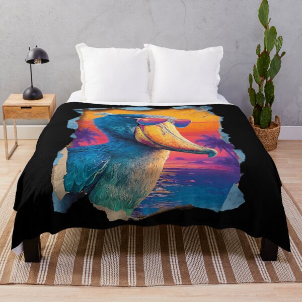 Item preview, Shoebill with Sunglasses Sunset Beach Tropical Animal Summer designed and sold by Littermin.
