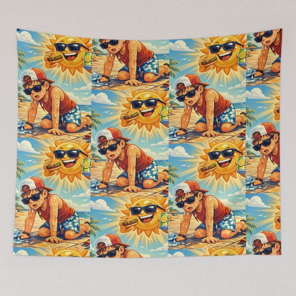Item preview, The heat was intense on the beach. designed and sold by Whose-sweat.