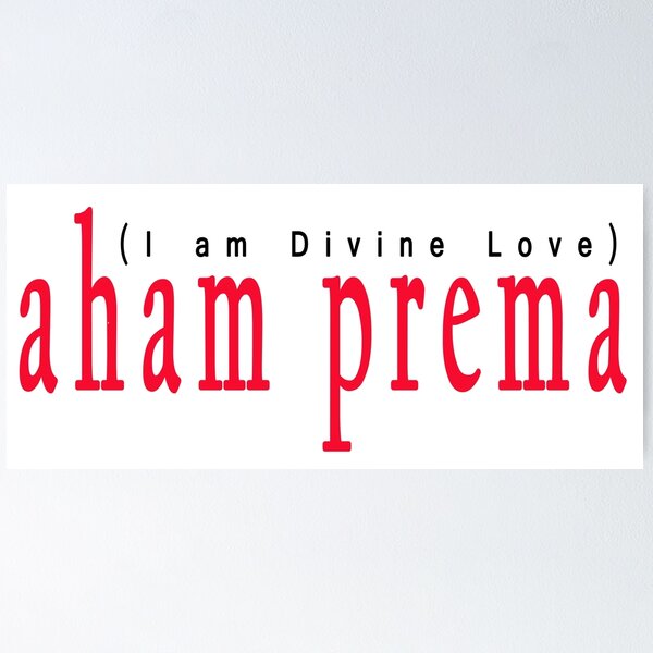 Item preview, Divine Love ; Sanskrit Mantra | Aham Prema designed and sold by wordznart.
