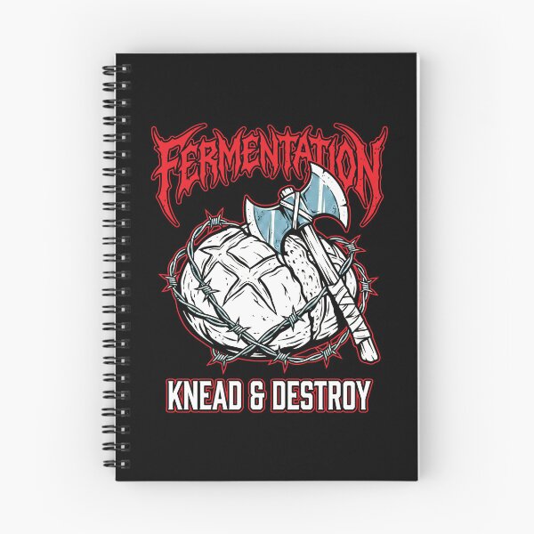Item preview, Fermentation Knead & Destroy Shirt, Heavy Metal Baker Tee, Funny Sourdough Metalhead Graphic, Death Metal Bread Baking Shirt, Hardcore Bakery Humor Design designed and sold by KAYJAY DESIGNS.