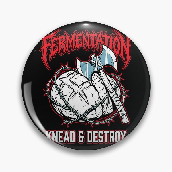 Item preview, Fermentation Knead & Destroy Shirt, Heavy Metal Baker Tee, Funny Sourdough Metalhead Graphic, Death Metal Bread Baking Shirt, Hardcore Bakery Humor Design designed and sold by KAYJAY DESIGNS.