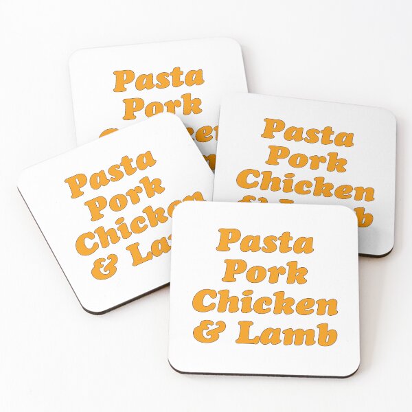 Item preview, Pasta Pork Chicken and Lamb, Orange designed and sold by ABitOnTheSide.