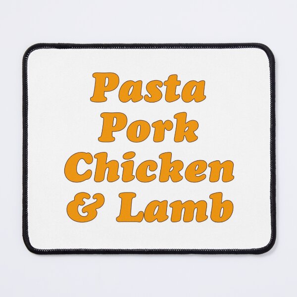 Item preview, Pasta Pork Chicken and Lamb, Orange designed and sold by ABitOnTheSide.