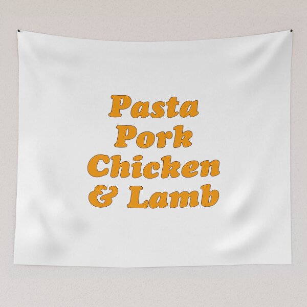 Item preview, Pasta Pork Chicken and Lamb, Orange designed and sold by ABitOnTheSide.