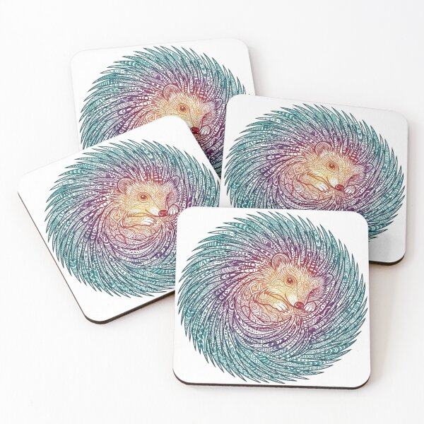 Item preview, Colorful Ornamental Hedgehog Art Design designed and sold by TurkiStudio.