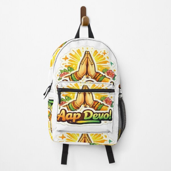 Item preview, Aap Devo Namaste Sticker | Funny Indian Greeting Design designed and sold by Jyotisima8929.