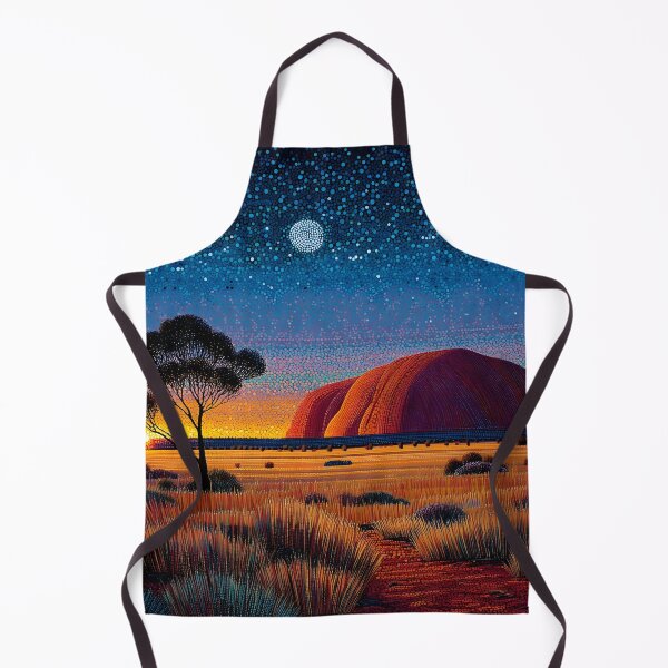 Item preview, Aboriginal Inspired Dot Art - Midnight Uluru Ayers Rock designed and sold by GrinGalore.