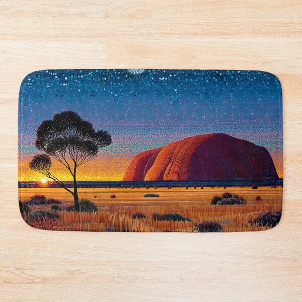 Item preview, Aboriginal Inspired Dot Art - Midnight Uluru Ayers Rock designed and sold by GrinGalore.